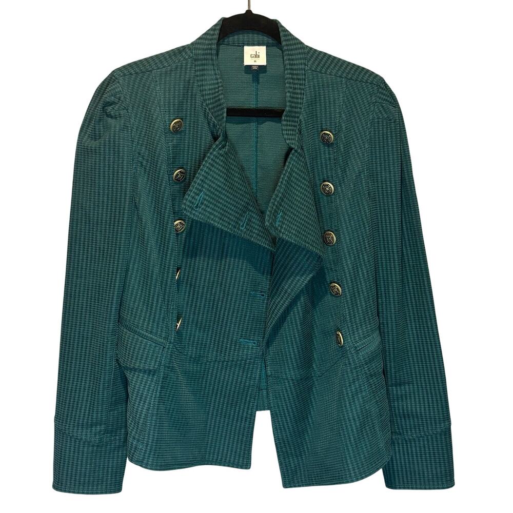 CAbi Lennon Green Military Style Jacket Style #3913 - size Medium